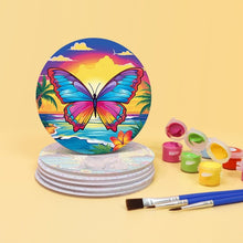 Afbeelding in Gallery-weergave laden, Schilderen op Nummer Onderzetters 15cm (6 stuks) - Fauna Serie met Panda, Wasbeer en Zeehond