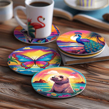 Afbeelding in Gallery-weergave laden, Schilderen op Nummer Onderzetters 15cm (6 stuks) - Fauna Serie met Panda, Wasbeer en Zeehond
