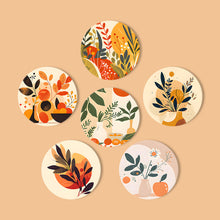 Afbeelding in Gallery-weergave laden, Schilderen op Nummer Onderzetters 15cm (6 stuks) - Modern Botanisch Design