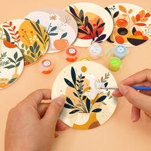 Afbeelding in Gallery-weergave laden, Schilderen op Nummer Onderzetters 15cm (6 stuks) - Modern Botanisch Design