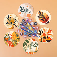 Afbeelding in Gallery-weergave laden, Schilderen op Nummer Onderzetters 15cm (6 stuks) - Modern Botanisch Design