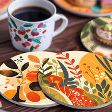 Afbeelding in Gallery-weergave laden, Schilderen op Nummer Onderzetters 15cm (6 stuks) - Modern Botanisch Design