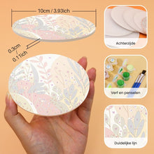 Afbeelding in Gallery-weergave laden, Schilderen op Nummer Onderzetters 15cm (6 stuks) - Modern Botanisch Design