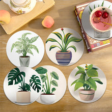 Afbeelding in Gallery-weergave laden, Schilderen op Nummer Onderzetters 15cm (6 stuks) - Monstera en Varen