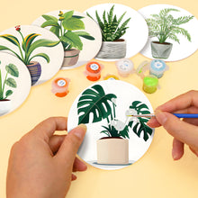 Afbeelding in Gallery-weergave laden, Schilderen op Nummer Onderzetters 15cm (6 stuks) - Monstera en Varen