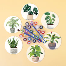 Afbeelding in Gallery-weergave laden, Schilderen op Nummer Onderzetters 15cm (6 stuks) - Monstera en Varen