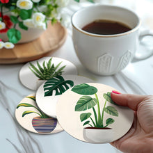 Afbeelding in Gallery-weergave laden, Schilderen op Nummer Onderzetters 15cm (6 stuks) - Monstera en Varen