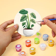 Afbeelding in Gallery-weergave laden, Schilderen op Nummer Onderzetters 15cm (6 stuks) - Monstera en Varen