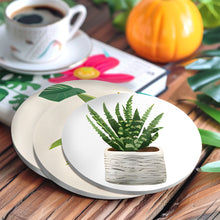 Afbeelding in Gallery-weergave laden, Schilderen op Nummer Onderzetters 15cm (6 stuks) - Monstera en Varen