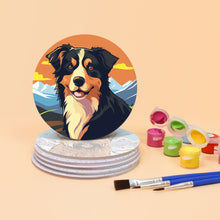 Afbeelding in Gallery-weergave laden, Schilderen op Nummer Onderzetters 15cm (6 stuks) - Schattige Honden