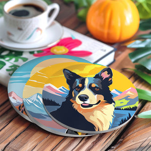 Schilderen op Nummer Onderzetters 15cm (6 stuks) - Schattige Honden