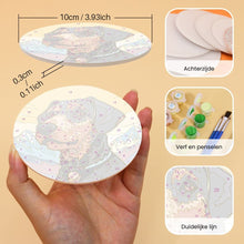 Afbeelding in Gallery-weergave laden, Schilderen op Nummer Onderzetters 15cm (6 stuks) - Schattige Honden