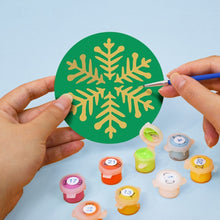 Afbeelding in Gallery-weergave laden, Schilderen op Nummer Onderzetters 15cm (4 stuks) - Sneeuwvlok