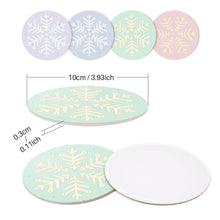 Afbeelding in Gallery-weergave laden, Schilderen op Nummer Onderzetters 15cm (4 stuks) - Sneeuwvlok