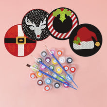 Afbeelding in Gallery-weergave laden, Schilderen op Nummer Onderzetters 15cm (4 stuks) - Creatief Kerstcadeau