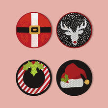 Afbeelding in Gallery-weergave laden, Schilderen op Nummer Onderzetters 15cm (4 stuks) - Creatief Kerstcadeau