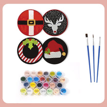 Afbeelding in Gallery-weergave laden, Schilderen op Nummer Onderzetters 15cm (4 stuks) - Creatief Kerstcadeau