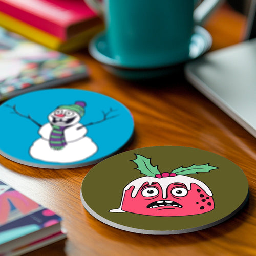 Schilderen op Nummer Onderzetters 15cm (4 stuks) - Creatief Kerstcadeau 1