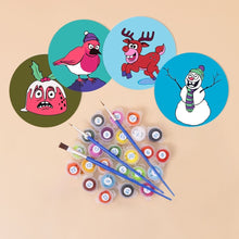 Afbeelding in Gallery-weergave laden, Schilderen op Nummer Onderzetters 15cm (4 stuks) - Creatief Kerstcadeau 1