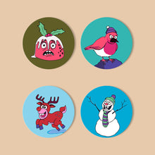 Afbeelding in Gallery-weergave laden, Schilderen op Nummer Onderzetters 15cm (4 stuks) - Creatief Kerstcadeau 1