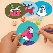 Afbeelding in Gallery-weergave laden, Schilderen op Nummer Onderzetters 15cm (4 stuks) - Creatief Kerstcadeau 1