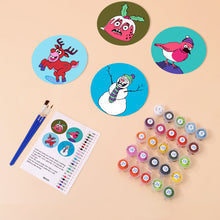 Afbeelding in Gallery-weergave laden, Schilderen op Nummer Onderzetters 15cm (4 stuks) - Creatief Kerstcadeau 1