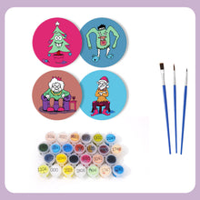 Afbeelding in Gallery-weergave laden, Schilderen op Nummer Onderzetters 15cm (4 stuks) - Creatief Kerstcadeau 2