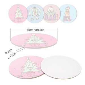 Schilderen op Nummer Onderzetters 15cm (4 stuks) - Creatief Kerstcadeau 2