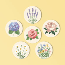 Afbeelding in Gallery-weergave laden, Schilderen op Nummer Onderzetters 10cm (6 stuks) - Pastelboeket