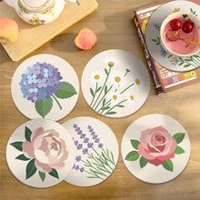Afbeelding in Gallery-weergave laden, Schilderen op Nummer Onderzetters 10cm (6 stuks) - Pastelboeket