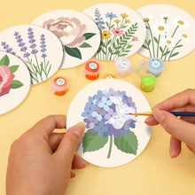Afbeelding in Gallery-weergave laden, Schilderen op Nummer Onderzetters 10cm (6 stuks) - Pastelboeket
