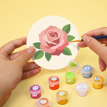 Afbeelding in Gallery-weergave laden, Schilderen op Nummer Onderzetters 10cm (6 stuks) - Pastelboeket