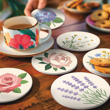 Afbeelding in Gallery-weergave laden, Schilderen op Nummer Onderzetters 10cm (6 stuks) - Pastelboeket