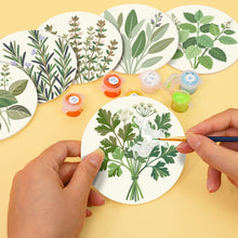 Afbeelding in Gallery-weergave laden, Schilderen op Nummer Onderzetters 10cm (6 stuks) - Aromatische Kruiden
