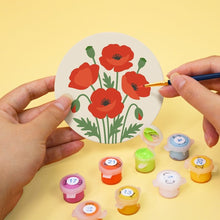 Afbeelding in Gallery-weergave laden, Schilderen op Nummer Onderzetters 10cm (6 stuks) - Wilde Bloemen
