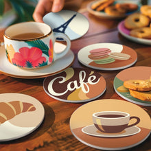 Afbeelding in Gallery-weergave laden, Schilderen op Nummer Onderzetters 10cm (6 stuks) - Parijs Café
