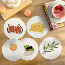 Afbeelding in Gallery-weergave laden, Schilderen op Nummer Onderzetters 10cm (6 stuks) - Mediterrane Smaken