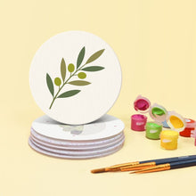 Afbeelding in Gallery-weergave laden, Schilderen op Nummer Onderzetters 10cm (6 stuks) - Mediterrane Smaken