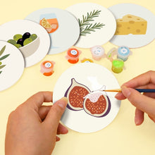 Afbeelding in Gallery-weergave laden, Schilderen op Nummer Onderzetters 10cm (6 stuks) - Mediterrane Smaken