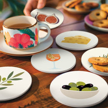 Afbeelding in Gallery-weergave laden, Schilderen op Nummer Onderzetters 10cm (6 stuks) - Mediterrane Smaken