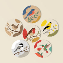 Afbeelding in Gallery-weergave laden, Schilderen op Nummer Onderzetters 10cm (6 stuks) - Kleine Zangvogels