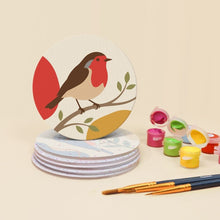 Afbeelding in Gallery-weergave laden, Schilderen op Nummer Onderzetters 10cm (6 stuks) - Kleine Zangvogels