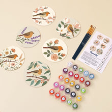 Afbeelding in Gallery-weergave laden, Schilderen op Nummer Onderzetters 10cm (6 stuks) - Zachte Lente