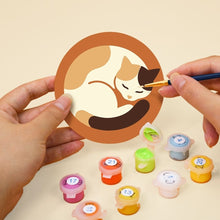 Afbeelding in Gallery-weergave laden, Schilderen op Nummer Onderzetters 10cm (6 stuks) - Kattenleven