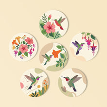 Afbeelding in Gallery-weergave laden, Schilderen op Nummer Onderzetters 10cm (6 stuks) - Dans van Kolibries