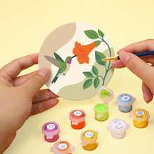 Afbeelding in Gallery-weergave laden, Schilderen op Nummer Onderzetters 10cm (6 stuks) - Dans van Kolibries