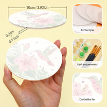 Afbeelding in Gallery-weergave laden, Schilderen op Nummer Onderzetters 10cm (6 stuks) - Dans van Kolibries