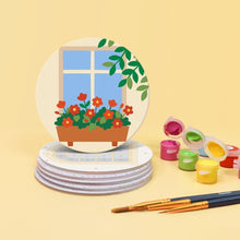 Afbeelding in Gallery-weergave laden, Schilderen op Nummer Onderzetters 10cm (6 stuks) - Betoverde Ramen