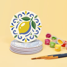 Afbeelding in Gallery-weergave laden, Schilderen op Nummer Onderzetters 10cm (6 stuks) - Mediterrane Motieven