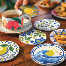 Afbeelding in Gallery-weergave laden, Schilderen op Nummer Onderzetters 10cm (6 stuks) - Mediterrane Motieven